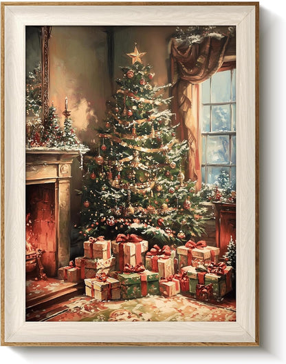 Framed Wall Art for Living Room, Swan Art Canvas Prints, Vintage Home Decor, Animals Painting Picture, Bathroom Wall Decor Gifts for Friends or Family - 12L x 10W